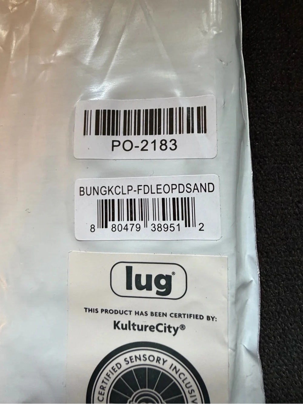 Lug Bungee Key Clip Keychain – Faded Leopard Sand (Tan Beige Cream)
